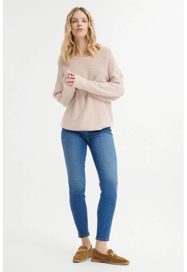 Blugi crop cu croiala skinny, Albastru