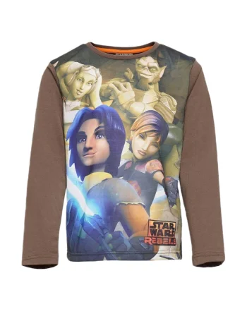 Bluza copii,  Star Wars, Bumbac/Poliester, Maro, 104cm