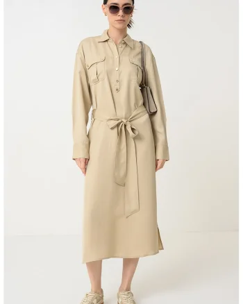 Rochie dreapta lunga, Maro nisip