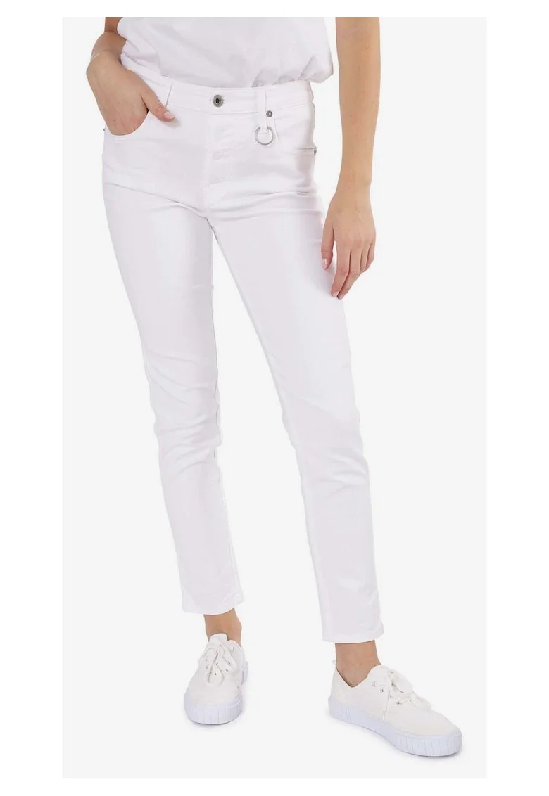 White  Babhila Women'S Cropped Slim Fit Jeans
