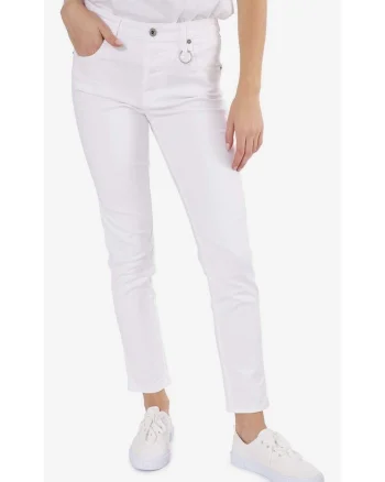 White  Babhila Women'S Cropped Slim Fit Jeans