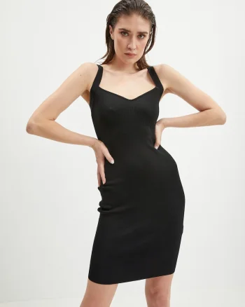 Women'S Black Sheath Dress  Mirage