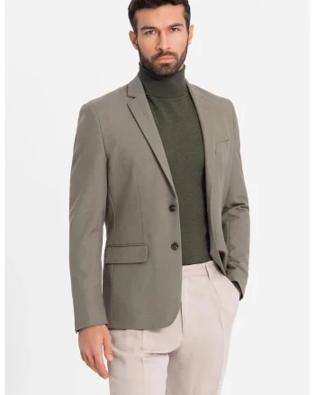 Sacou regular fit cu buzunare cu clapa, Verde sparanghel