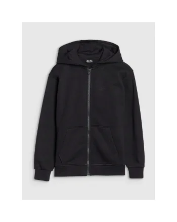Hanorac pentru fete,  Bumbac/Poliester, Cu fermoar, Oversize, Negru