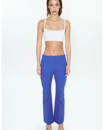Pantaloni bootcut cu talie medie, Albastru royal