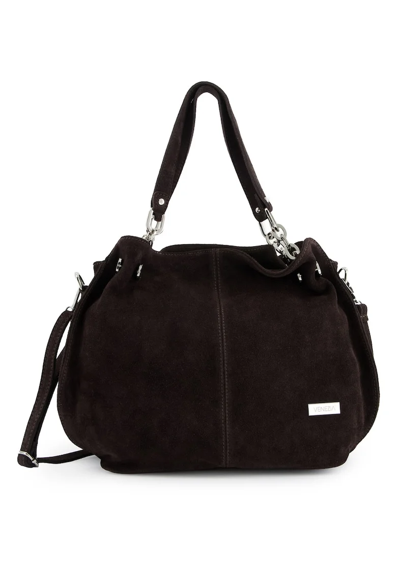 Geanta shopper din piele intoarsa