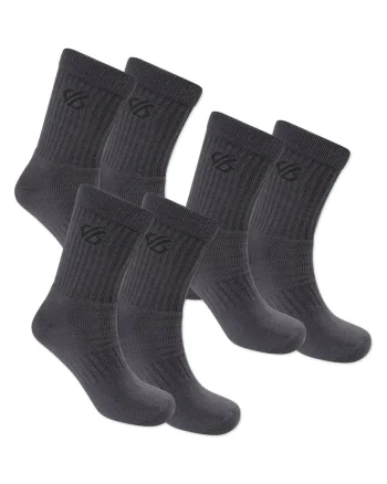 Sosete unisex  Essentials, set de 3, gri, bumbac,