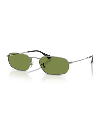 Ochelari de soare unisex cu logo discret, Argintiu