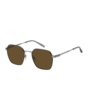 Ochelari de soare hexagonali cu rama metalica, Argintiu
