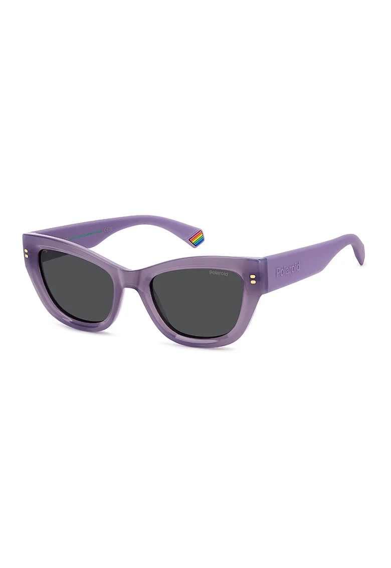 Ochelari de soare cat-eye cu lentile polarizate, Lila pal