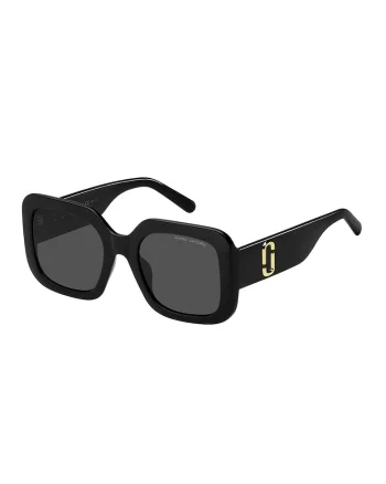 Ochelari de soare patrati cu logo, Onyx Black