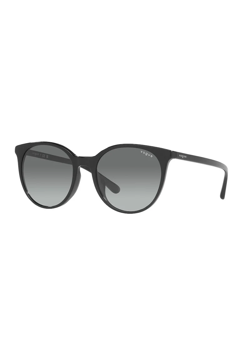 Ochelari de soare rotunzi cu lentile in degrade, Negru