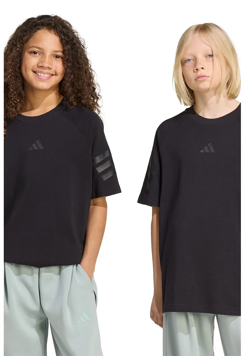 Tricou lejer unisex cu maneci raglan, Negru