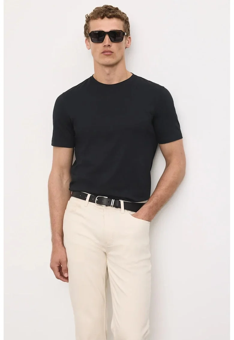 Tricou din bumbac Supima® Pure, Negru antracit