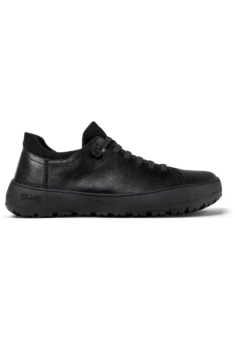 Pantofi sport uni de piele Peu Serra, Negru