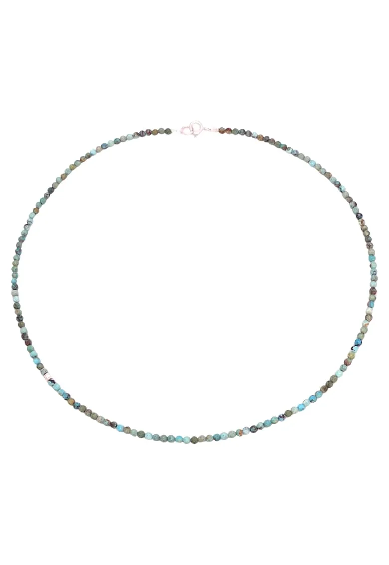 Colier din turcoaz african cu argint 925, 40 cm