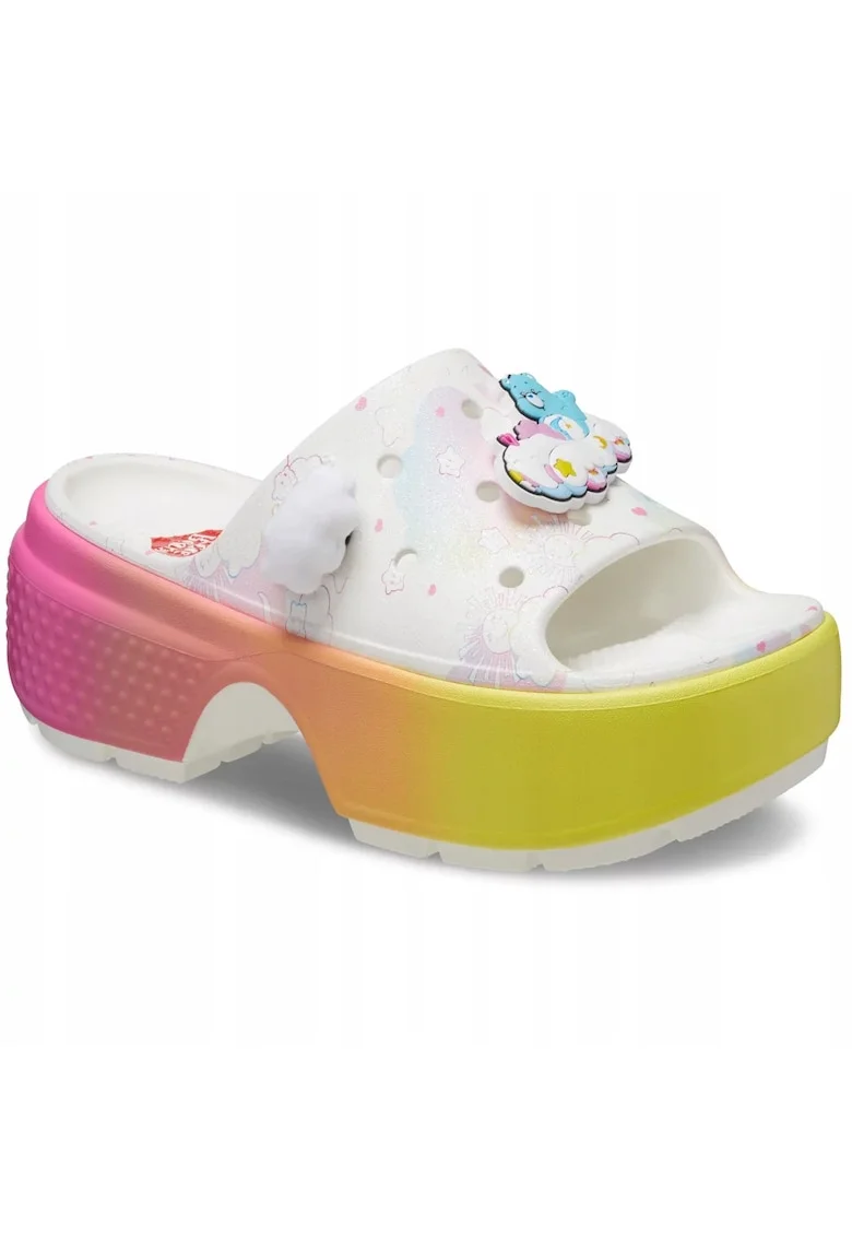Papuci  Care Bears Stomp Slide, alb, Alb