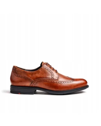 Pantofi derby barbati  Kaleb, piele naturala, maro, 46, 5