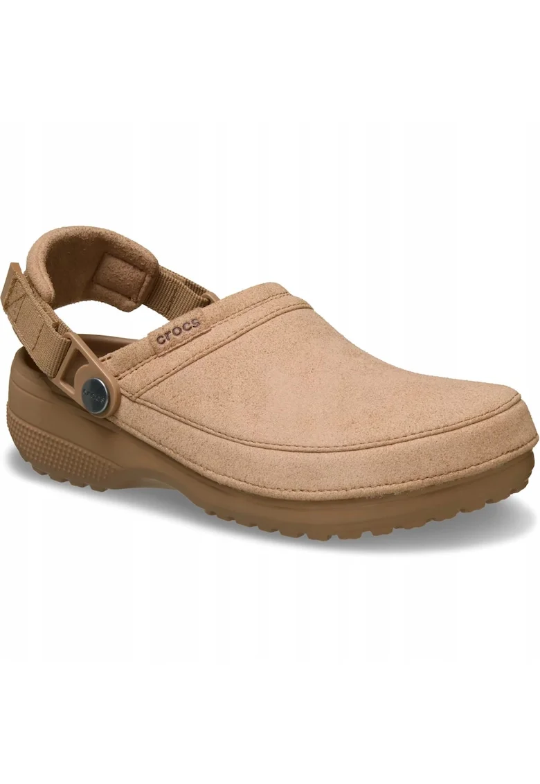 barbati, saboti, Classic Crafted Vegan Suede Clog 211930, milk chocolate, Maro
