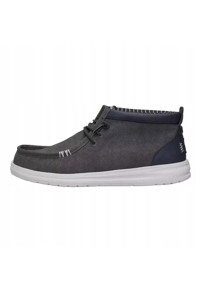 Mocasini Barbati Spuma EVA, Wally Mid Grip Vin, Negru, Negru