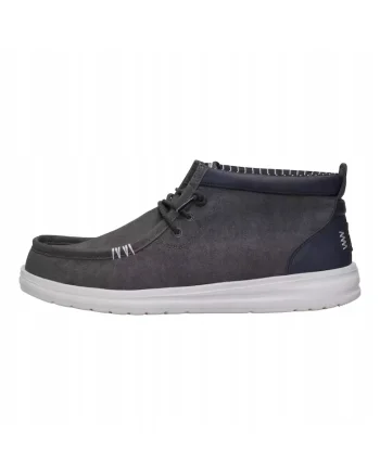 Mocasini Barbati Spuma EVA, Wally Mid Grip Vin, Negru, Negru