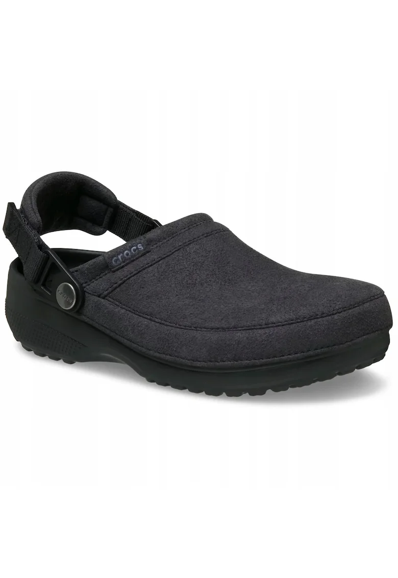Femei, Saboti, Classic Crafted Vegan Suede Clog 211930, Negru, Negru