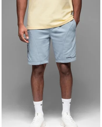 Pantaloni scurti slim fit din amestec de bumbac, Albastru pastel