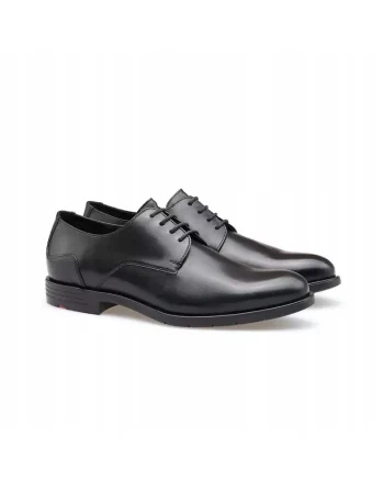Pantofi derby barbati  EEZY 110, piele naturala, negru, Negru