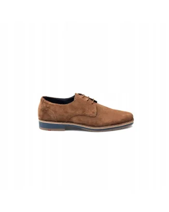 Pantofi derby bărbați  Drift 110, piele naturală întoarsă, Maro