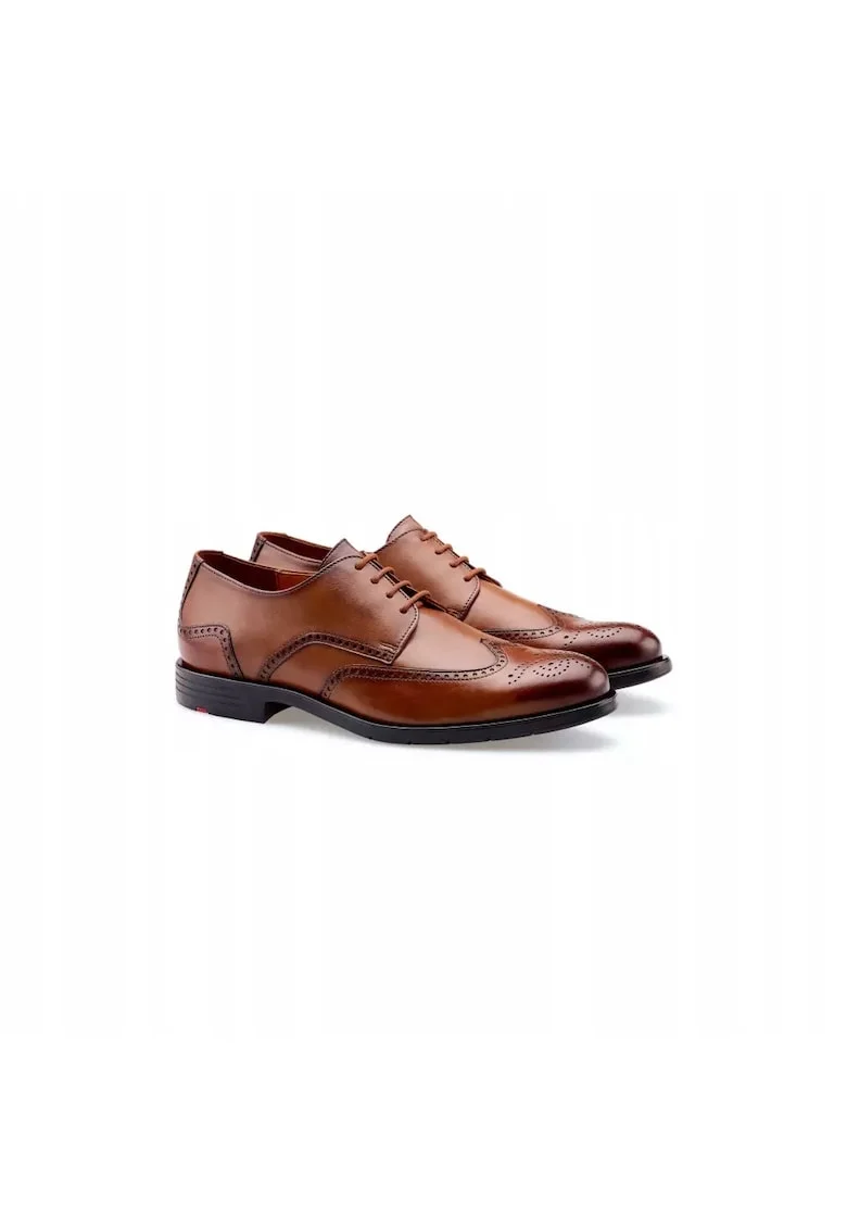 Pantofi derby  Eezy 140, piele cognac, Maro