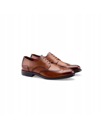 Pantofi derby  Eezy 140, piele cognac, Maro