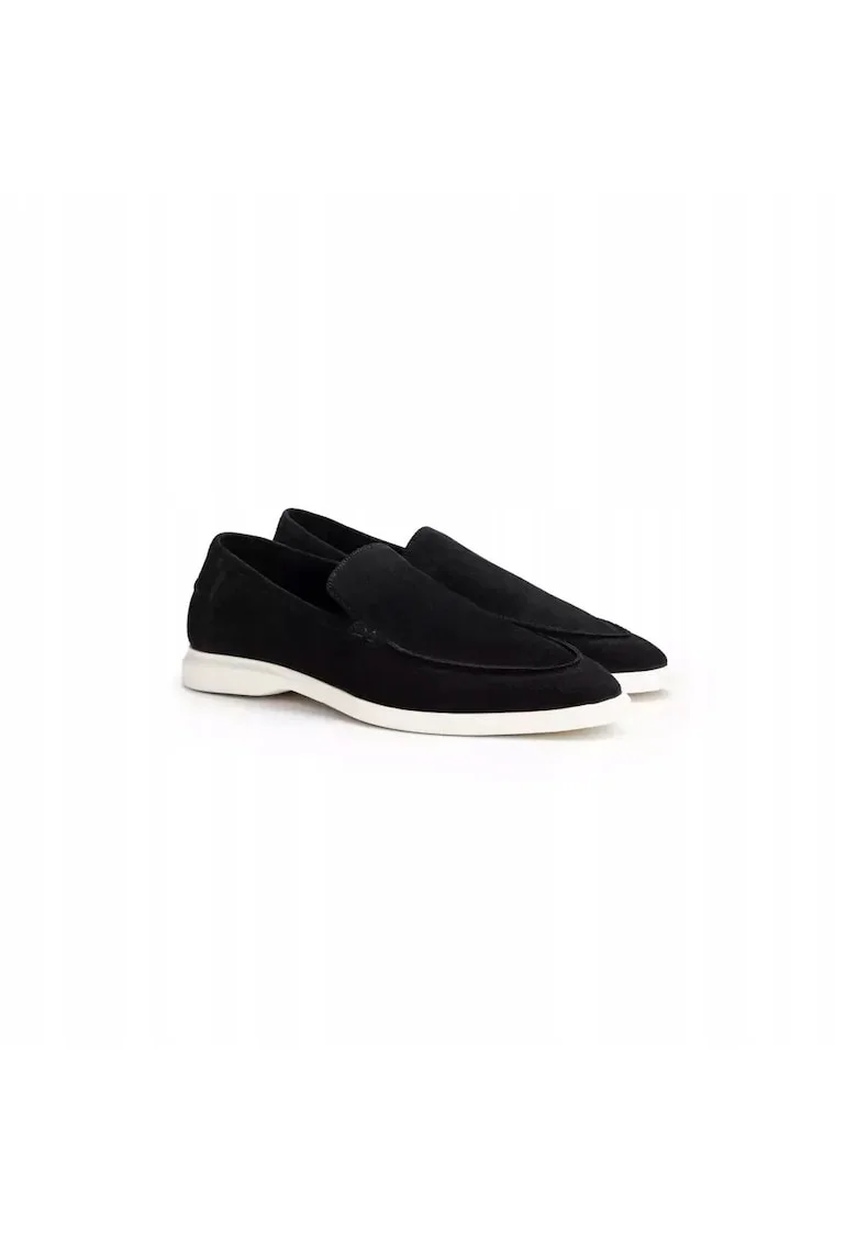 barbati Stride Flex, piele intoarsa, negru, Negru
