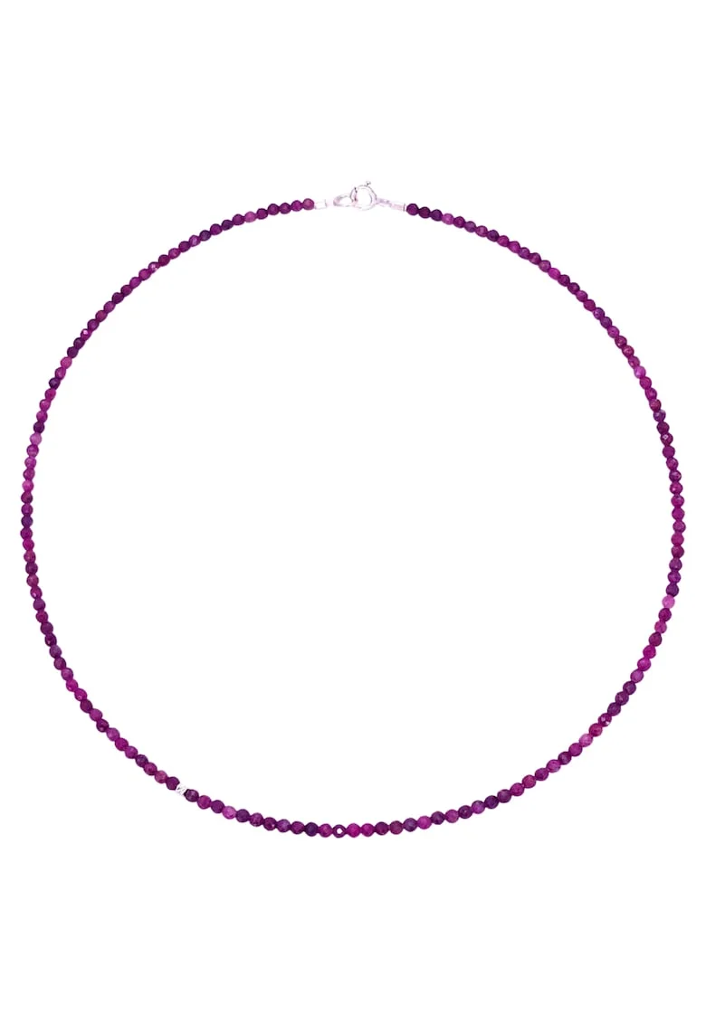 Colier din rubin cu argint 925, 40 cm