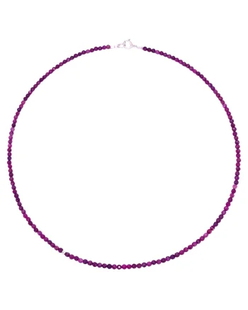 Colier din rubin cu argint 925, 40 cm