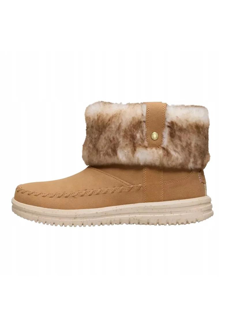 Ghete Chelsea Femei,  Classic Camden Cuff Cozy, piele maro, Maro