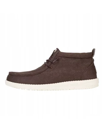 Mocasini Barbati Spuma EVA, Wally Mid Canvas, Maro, Maro