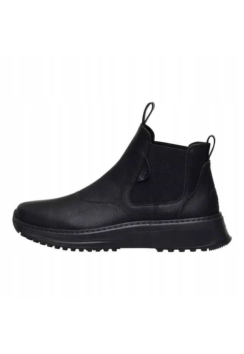 Ghete Chelsea de piele ecologica pentru Barbati, Classic Tahoe Chelsea, Negru, Negru