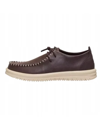 Mocasini Barbati Piele Naturala Spuma EVA, Wally Moc Leather, Maro, Maro