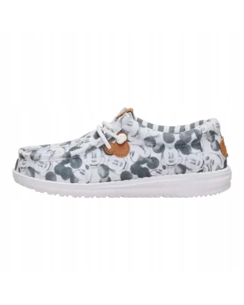 Mocasini Copii Spuma EVA, Wally Youth Mickey Mouse Print, Gri, Gri