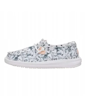 Mocasini Copii Spuma EVA, Wally Youth Minnie Mouse Print, Gri, Gri