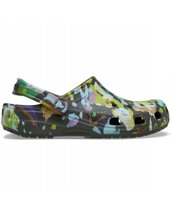 Saboti Femei Spuma Croslite, Classic Painted Floral 211587 Clog, Multicolor, Multicolor