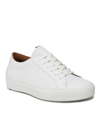 Pantofi barbati,  302043248, Piele naturala, Alb, Alb