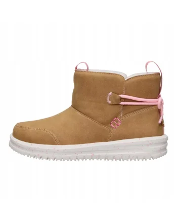 Ghete de iarna Calde pentru Fete, Camden Bow Boot Cozzy, Maro, Maro