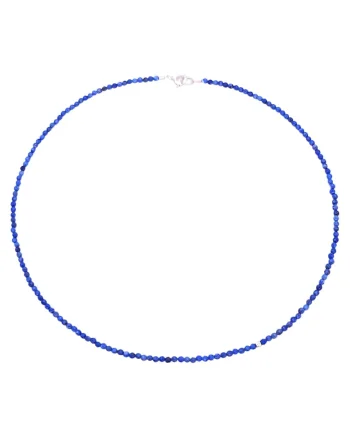 Colier din lapis lazuli cu argint 925, 38 cm