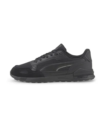 Pantofi sport de piele ecologica si materiaal textil Graviton Tera, Negru