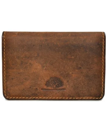 Portofel barbati piele naturala maro antichizat 10.5 x 7.5 x 3.0 cm, Vintage,  Maro antichizat