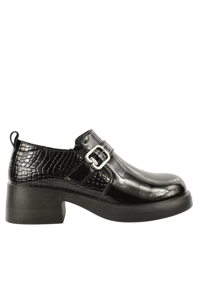 Pantofi casual, dama,  X470010, negru, piele naturala, Negru