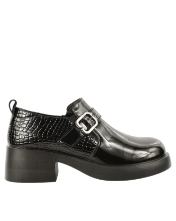 Pantofi casual, dama,  X470010, negru, piele naturala, Negru
