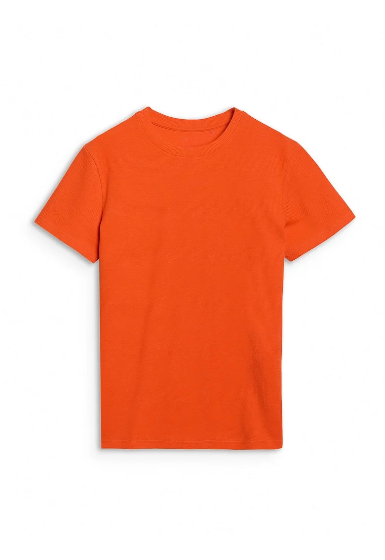 Tricou barbati  regular fit, portocaliu, bumbac-poliester