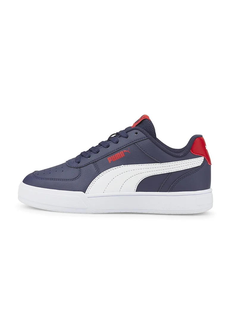 Pantofi sport de piele ecologica Caven Jr, Alb/Bleumarin